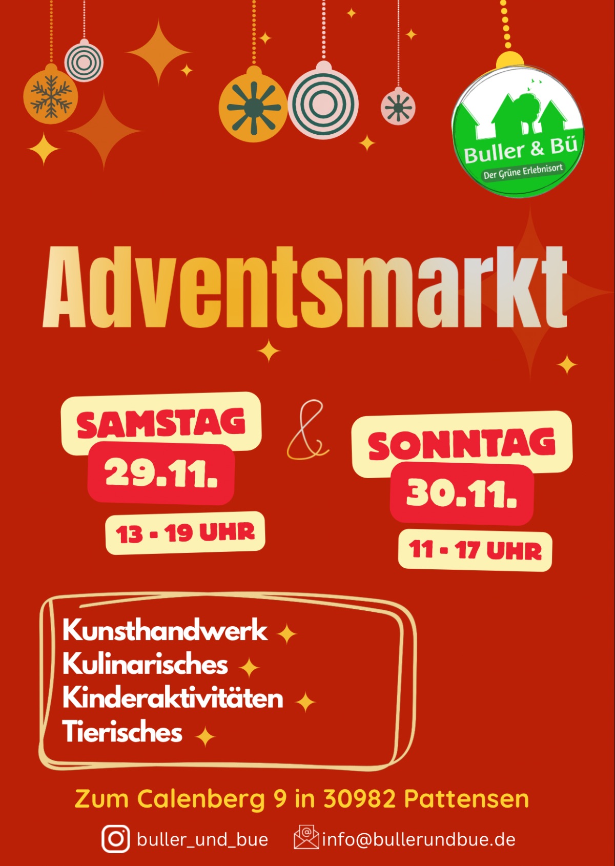 Adventsmarkt in Buller&Bü in Pattensen
