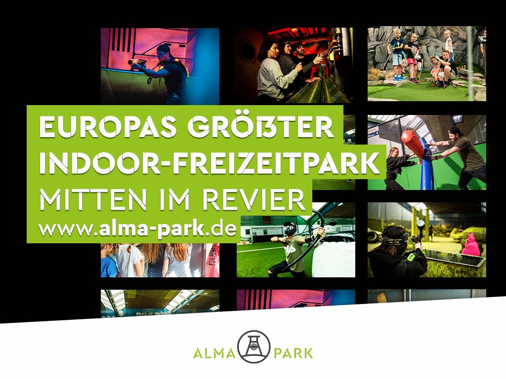 Alma Park Gelsenkirchen. Europas größter Indoor Freizeitpark in Gelsenkirchen