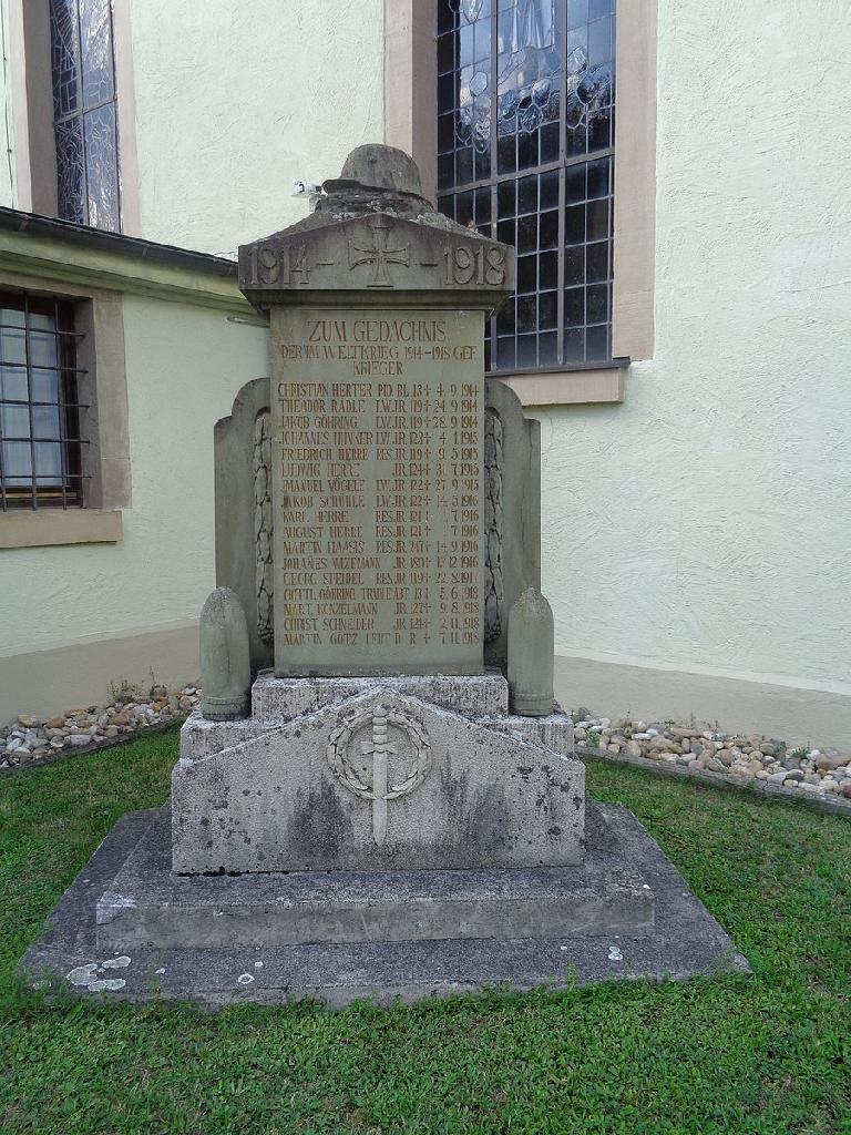 Denkmal für die Gefallenen des Ersten Weltkriegs (Zillhausen)