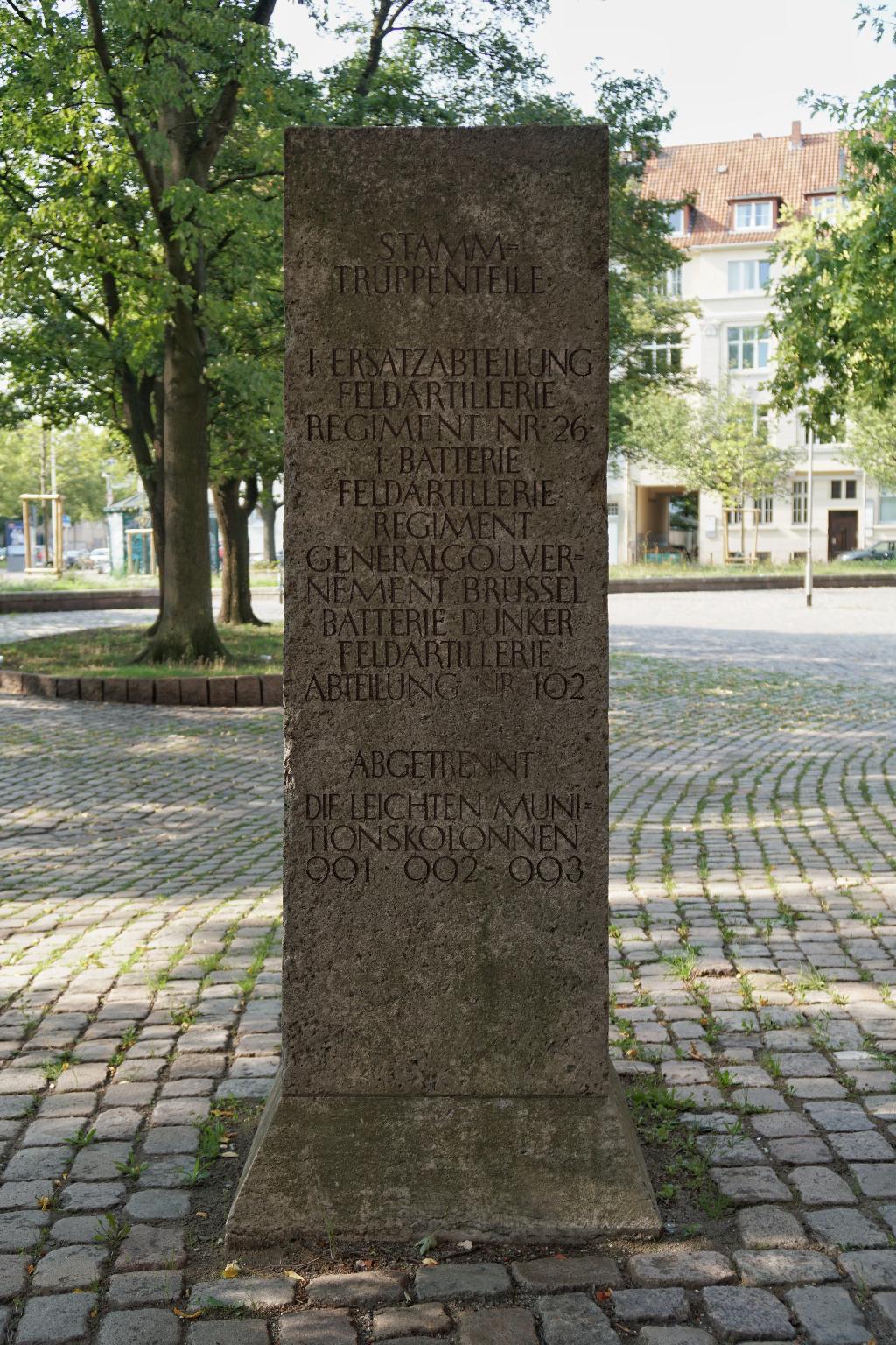 Denkmal für die Gefallenen des Feldartillerie-Regiments Nr. 102