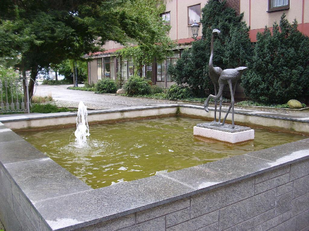 Flamingobrunnen in Zwickau