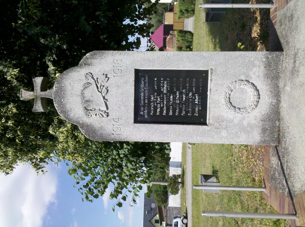 Kriegerdenkmal Gröbern in Muldestausee