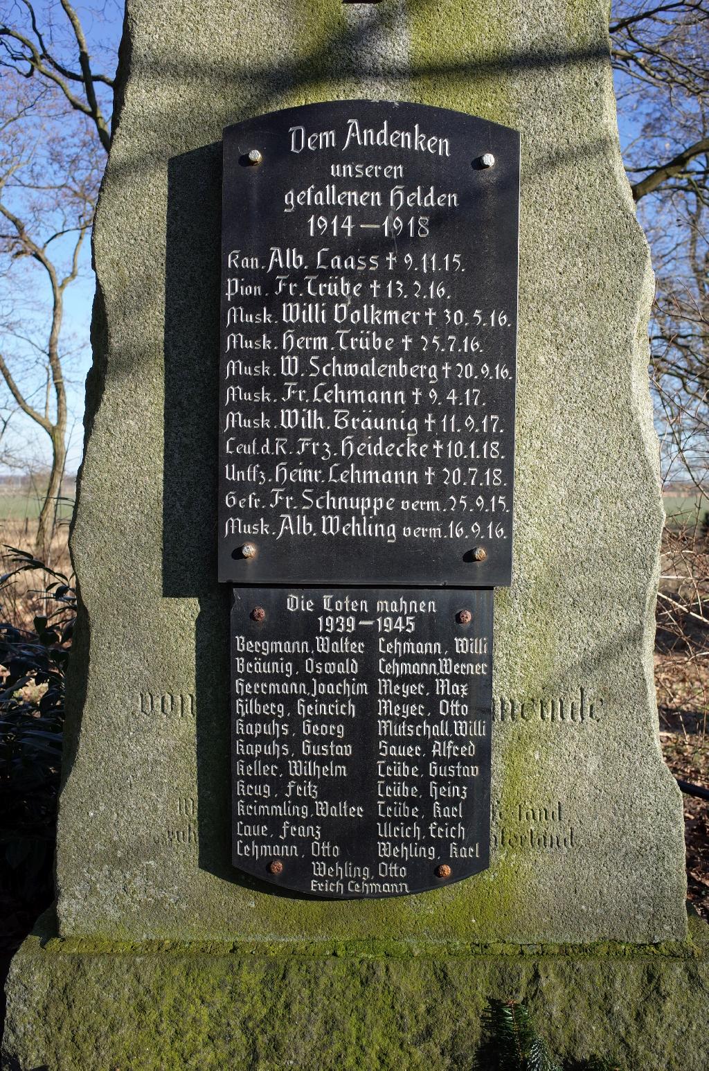 Kriegerdenkmal Kühren in Aken (Elbe)