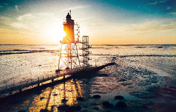 Leuchtturm Obereversand in Wurster Nordseeküste