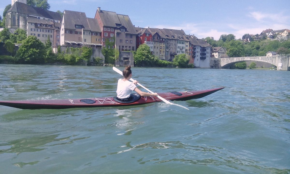 Paddelkurse auf dem Rhein bei Laufenburg in Laufenburg