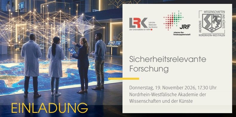 Sicherheitsrelevante Forschung – Wie wirkt die Zeitenwende auf die Wissenschaft in NRW? in Düsseldorf